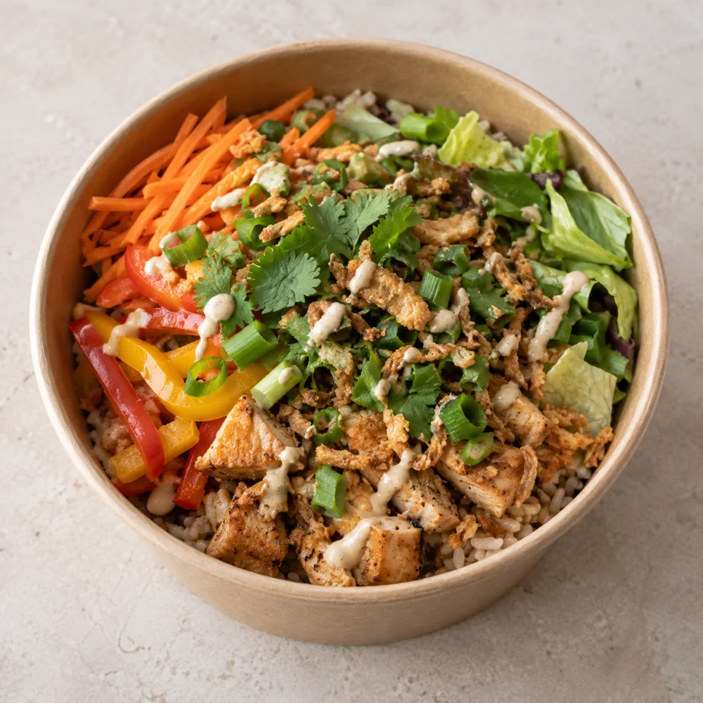 Example custom bowl for Build Your Own Fusion Bowl or Wrap